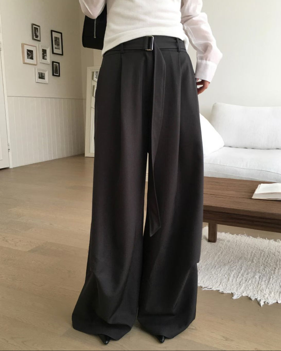Belted Drape Slacks