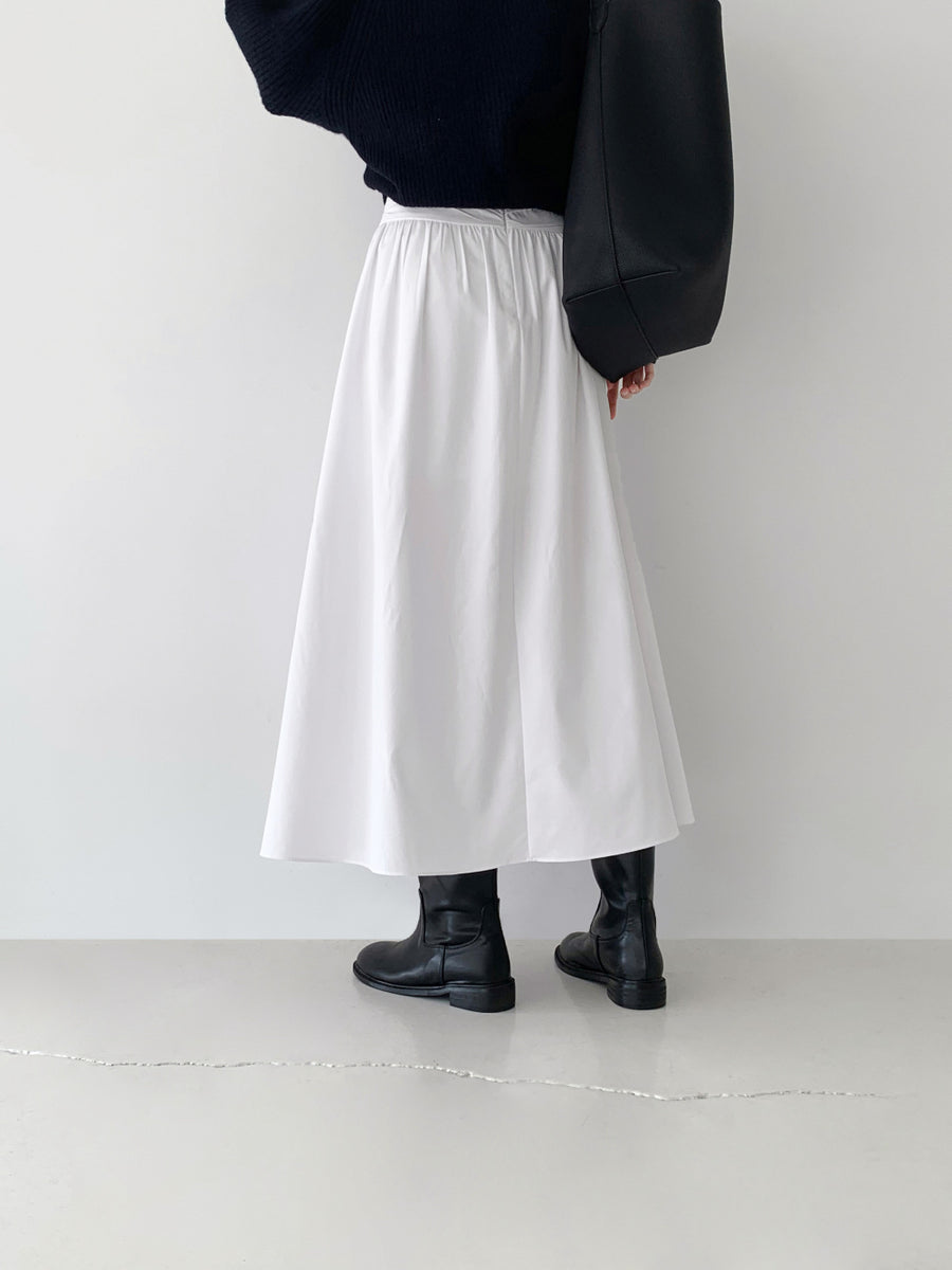 Waist-Detail Flared Skirt (PREORDER)