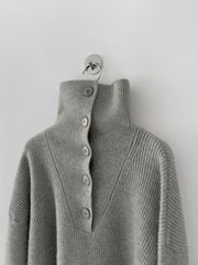 Two-Way Collar Soft Knit