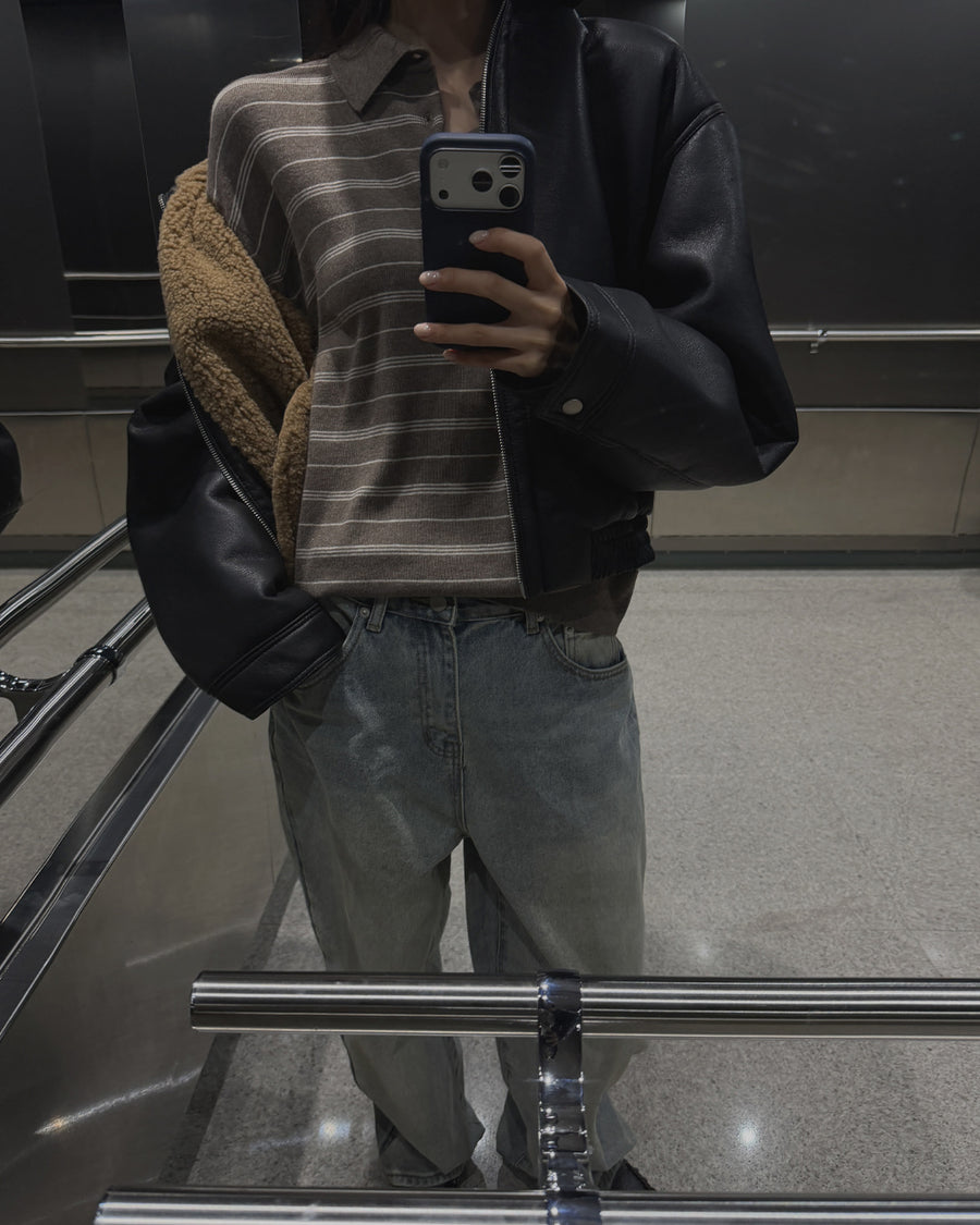 Parisian Striped Polo Knit (PREORDER)