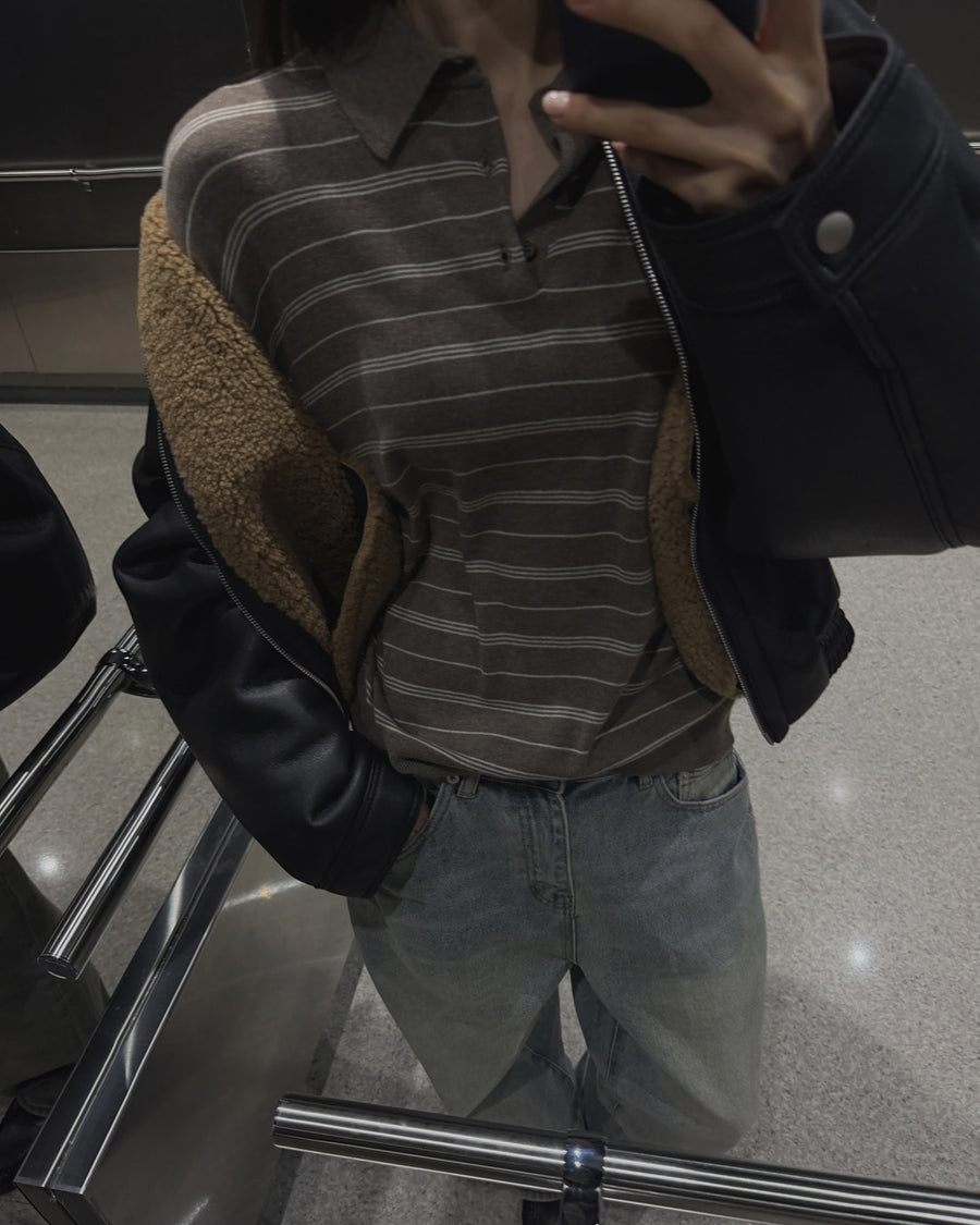 Parisian Striped Polo Knit (PREORDER)