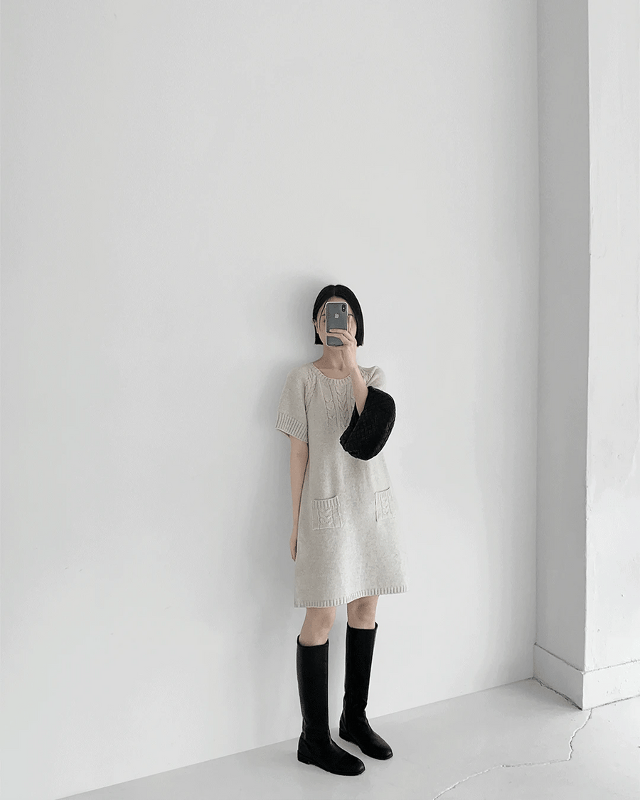 Cozy Cable Knit Dress