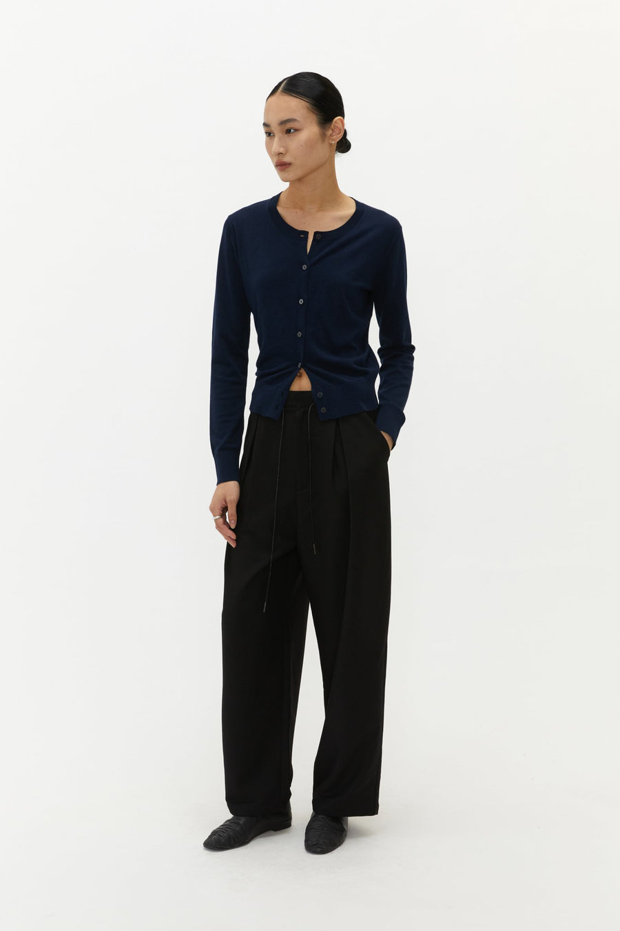 by DOE - Drawstring Pleated Suit Trousers