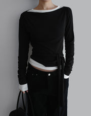 Gentle Wrap Boatneck Tee