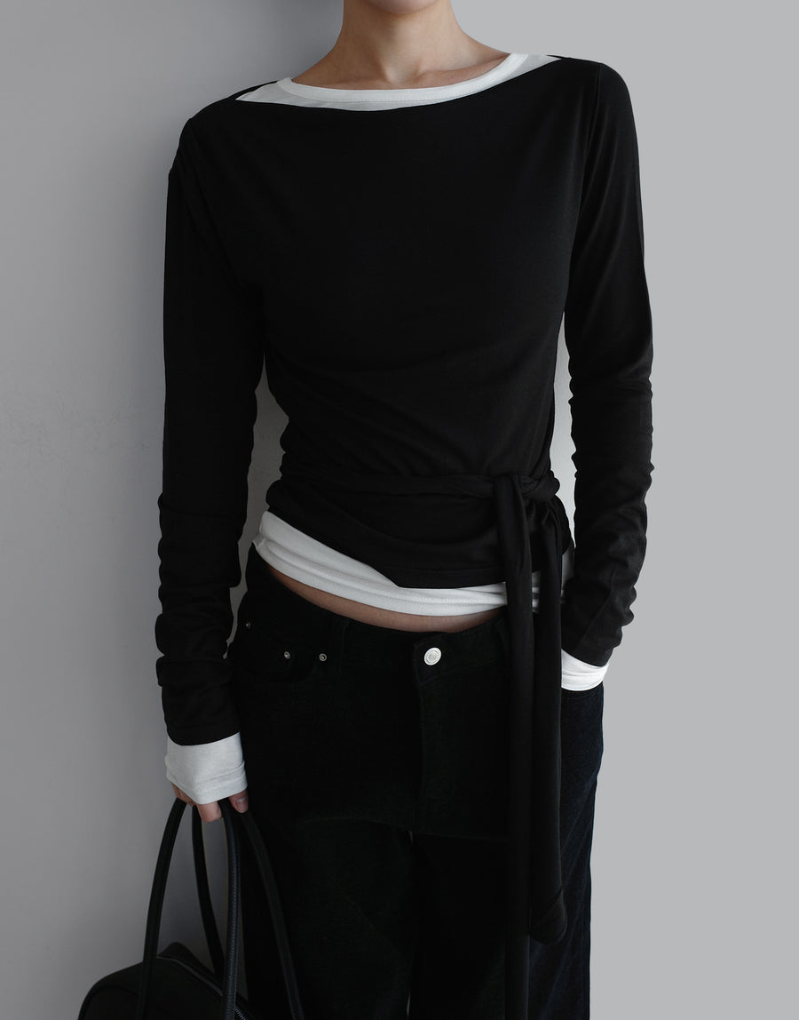 Gentle Wrap Boatneck Tee