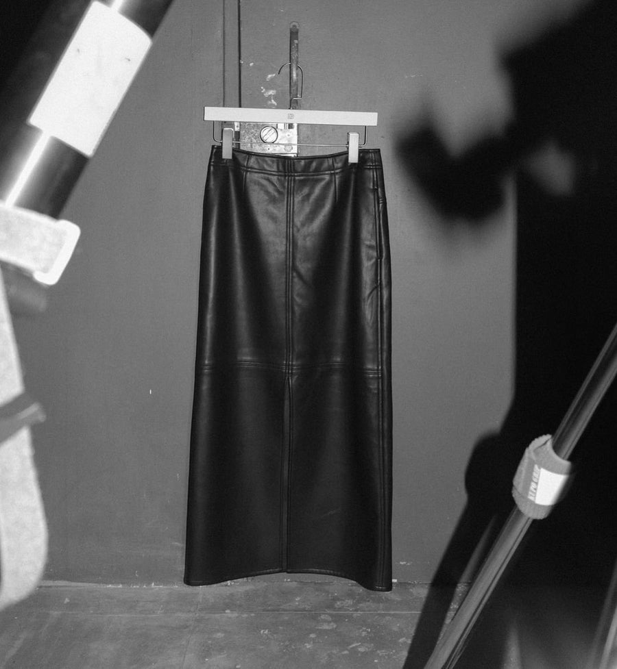 by DOE - Slit Leather Skirt