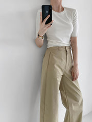 Slit Half Sleeves Tee