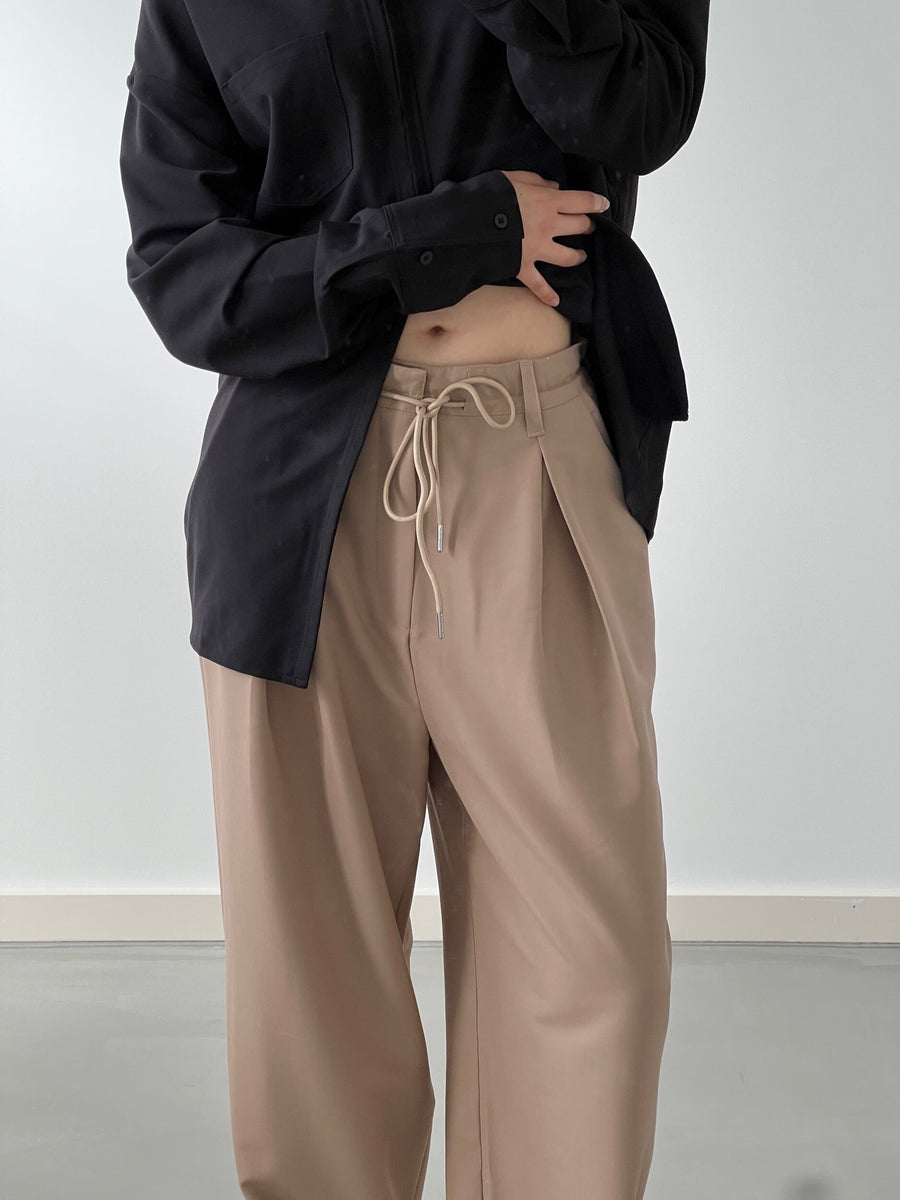 by DOE - Drawstring Pleated Suit Trousers