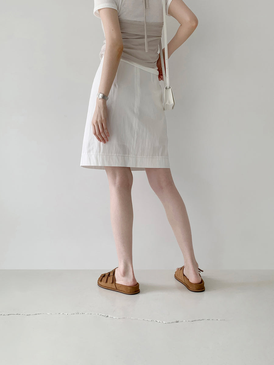 Belt Contrast Skirt