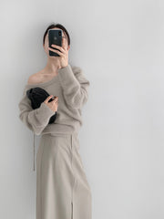 Angora Back Knit