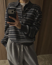 Parisian Striped Polo Knit (PREORDER)