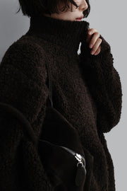 Unisex Bouclé Wool Zip Jacket