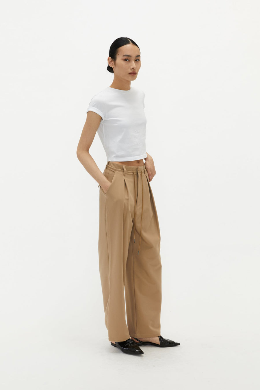 by DOE - Drawstring Pleated Suit Trousers