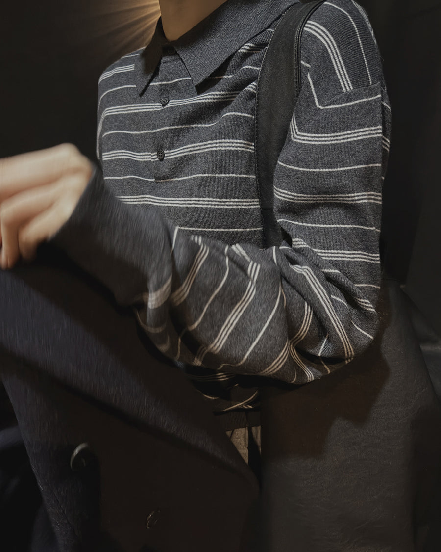 Parisian Striped Polo Knit (PREORDER)