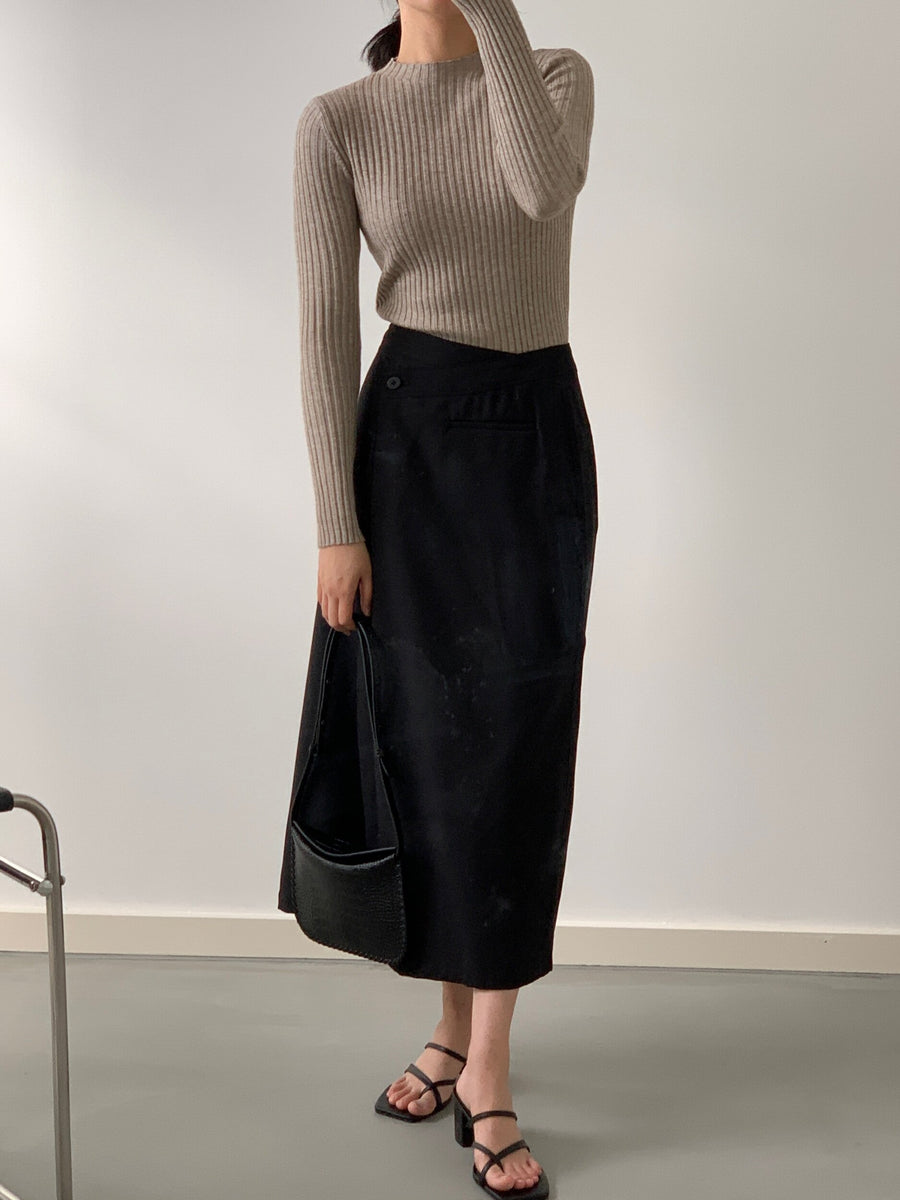 by DOE - Asymmetric A-Line Wrap Skirt
