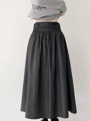 Waist-Detail Flared Skirt (PREORDER)