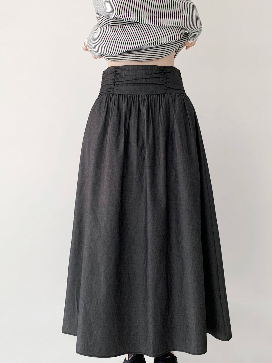 Waist-Detail Flared Skirt (PREORDER)