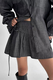 Denim Puff Skort (PREORDER)