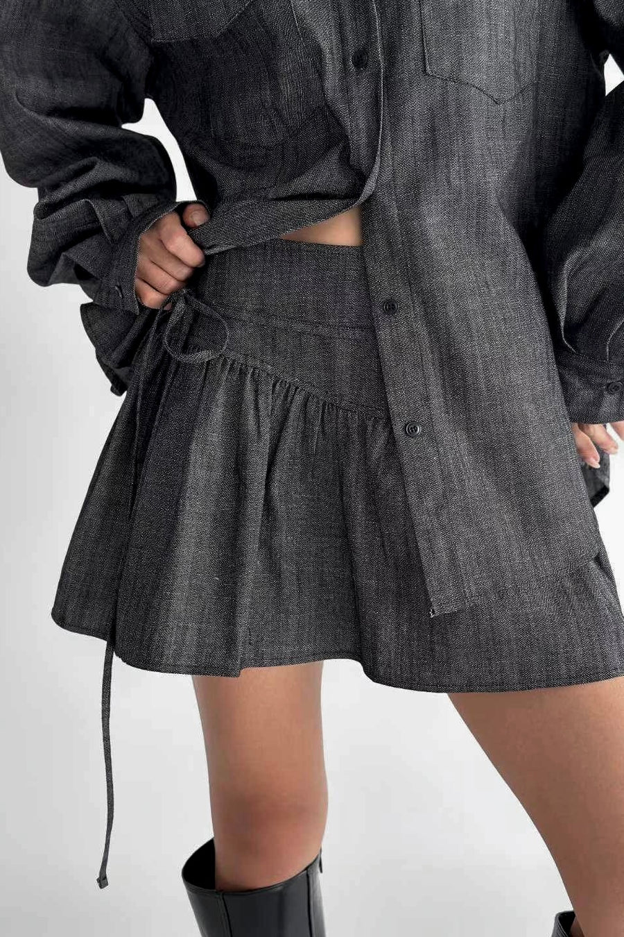Denim Puff Skort (PREORDER)