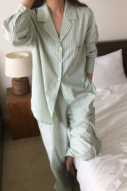 Slow Morning Stripe Pyjama Set – Long