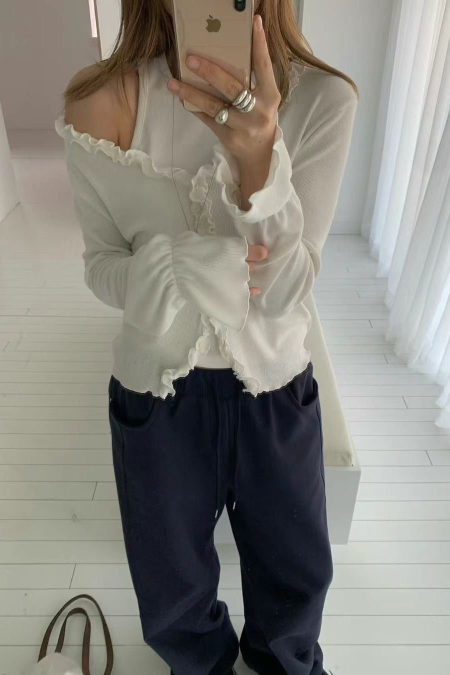Luna Frill Rib Cardigan