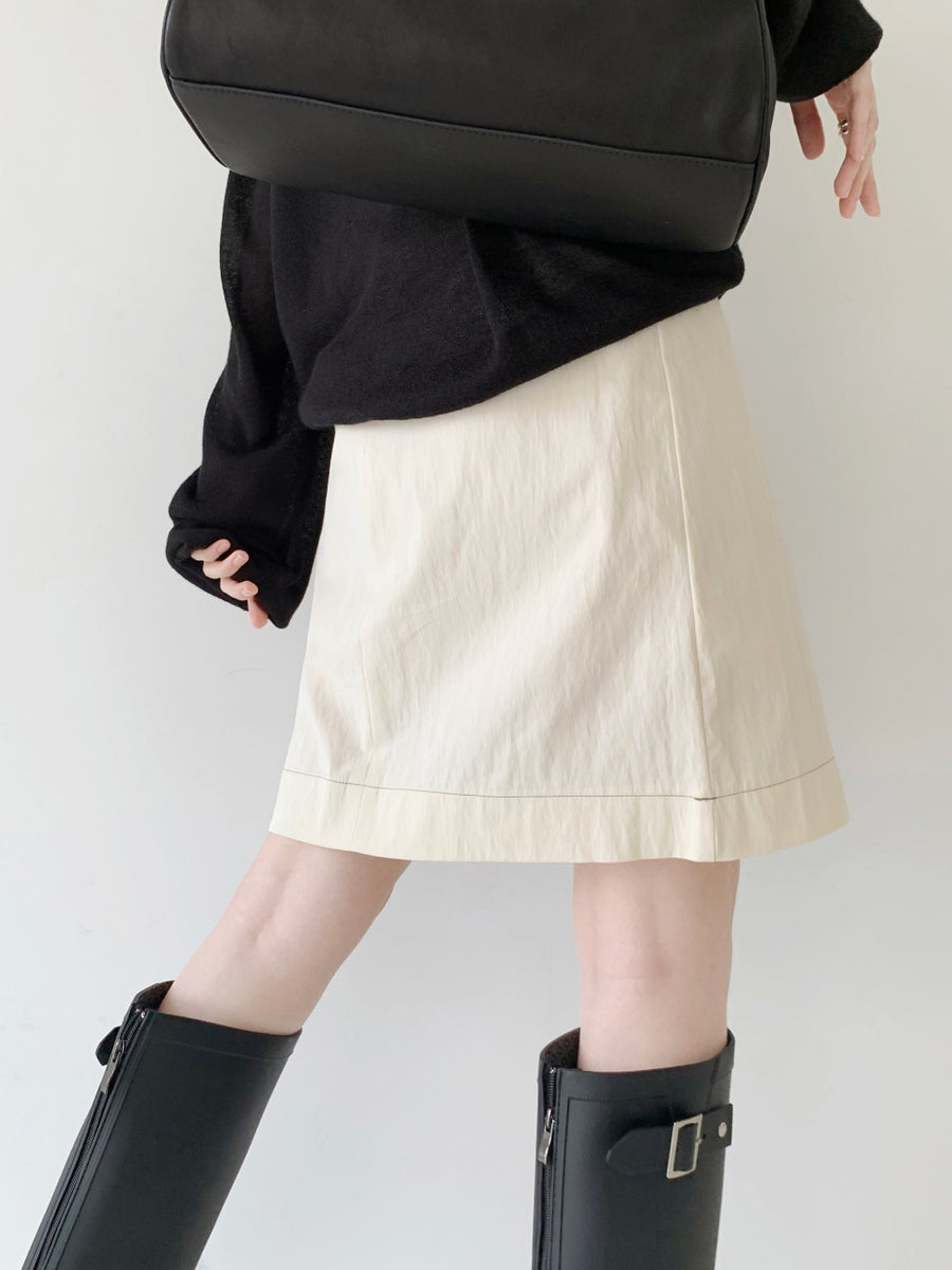 Belt Contrast Skirt