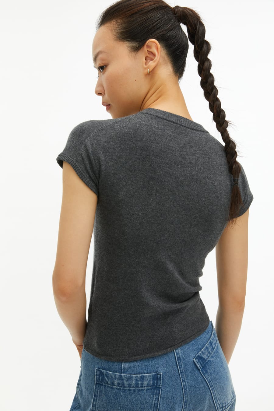 by DOE -  Slim-Mixed Knit Top