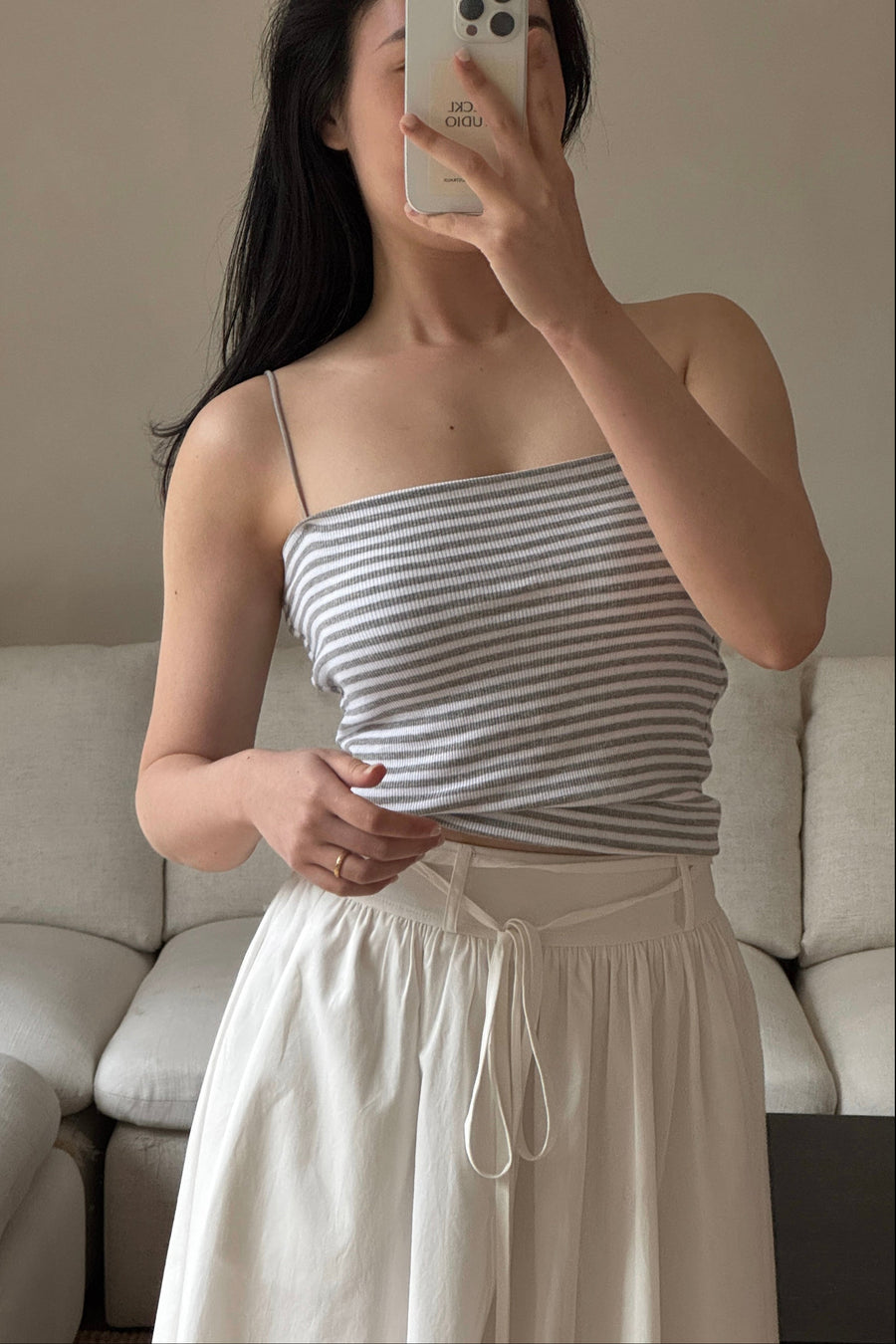 Striped Rib Cami Top
