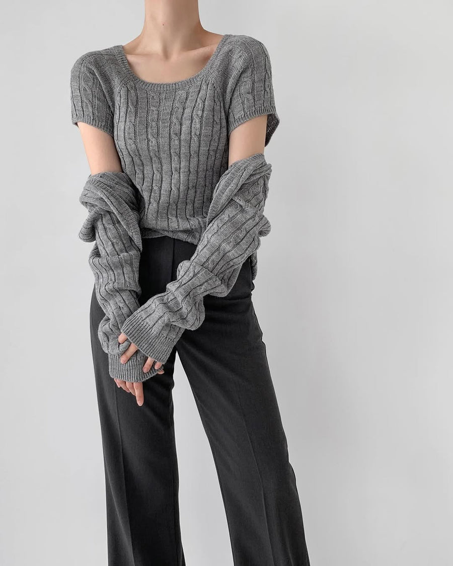 Slimming Wool Charcoal Slacks