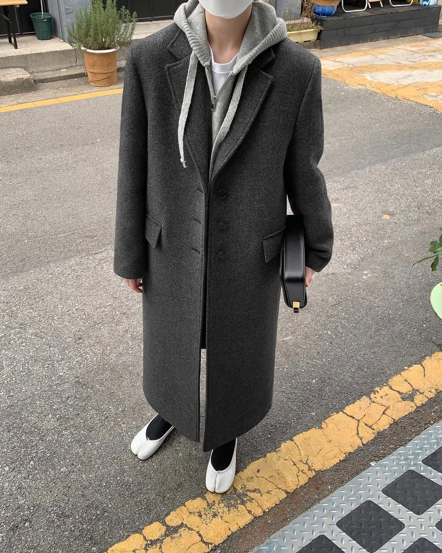 Wool Alpaca Hooded Jacket