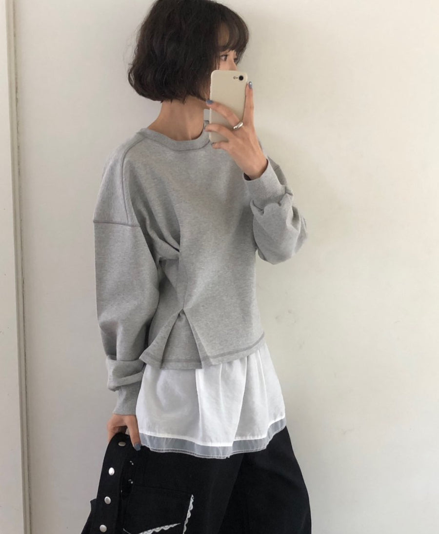 Pleated Sweatshirt