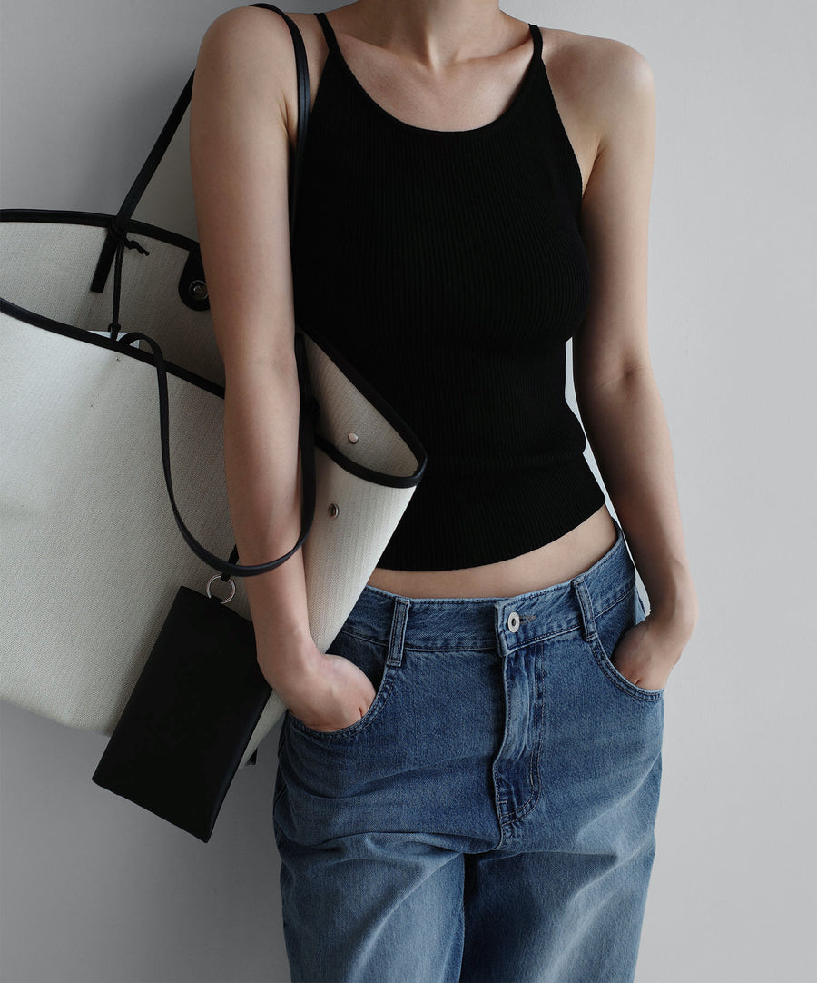 Ribbed Halter Tank Top (PREORDER)