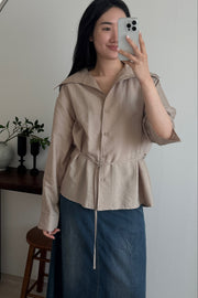 Belt Collar Shirt