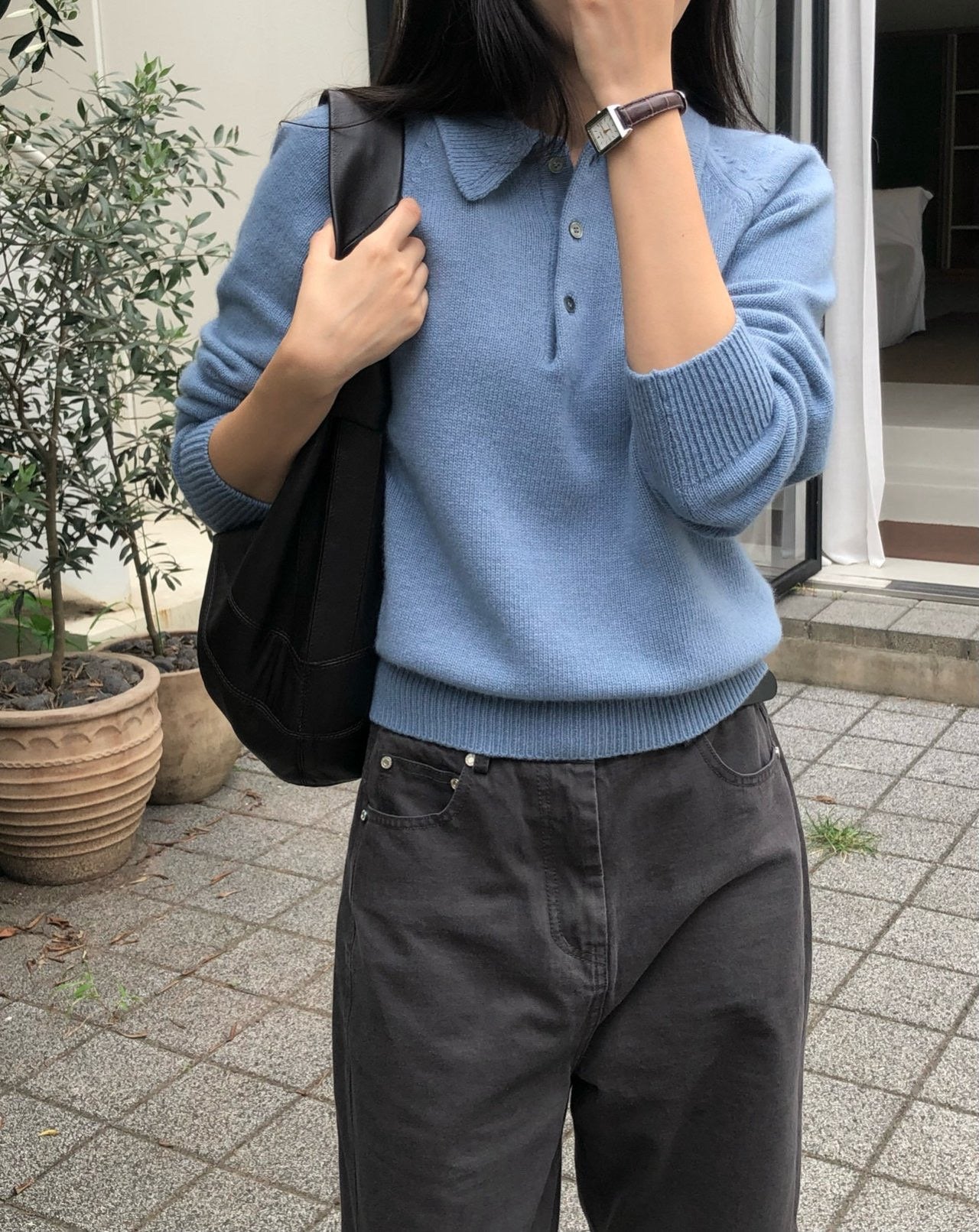 Wool Collar Knit