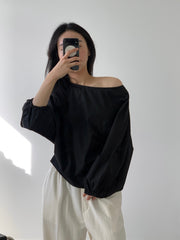 Diagonal Ribbon Blouse
