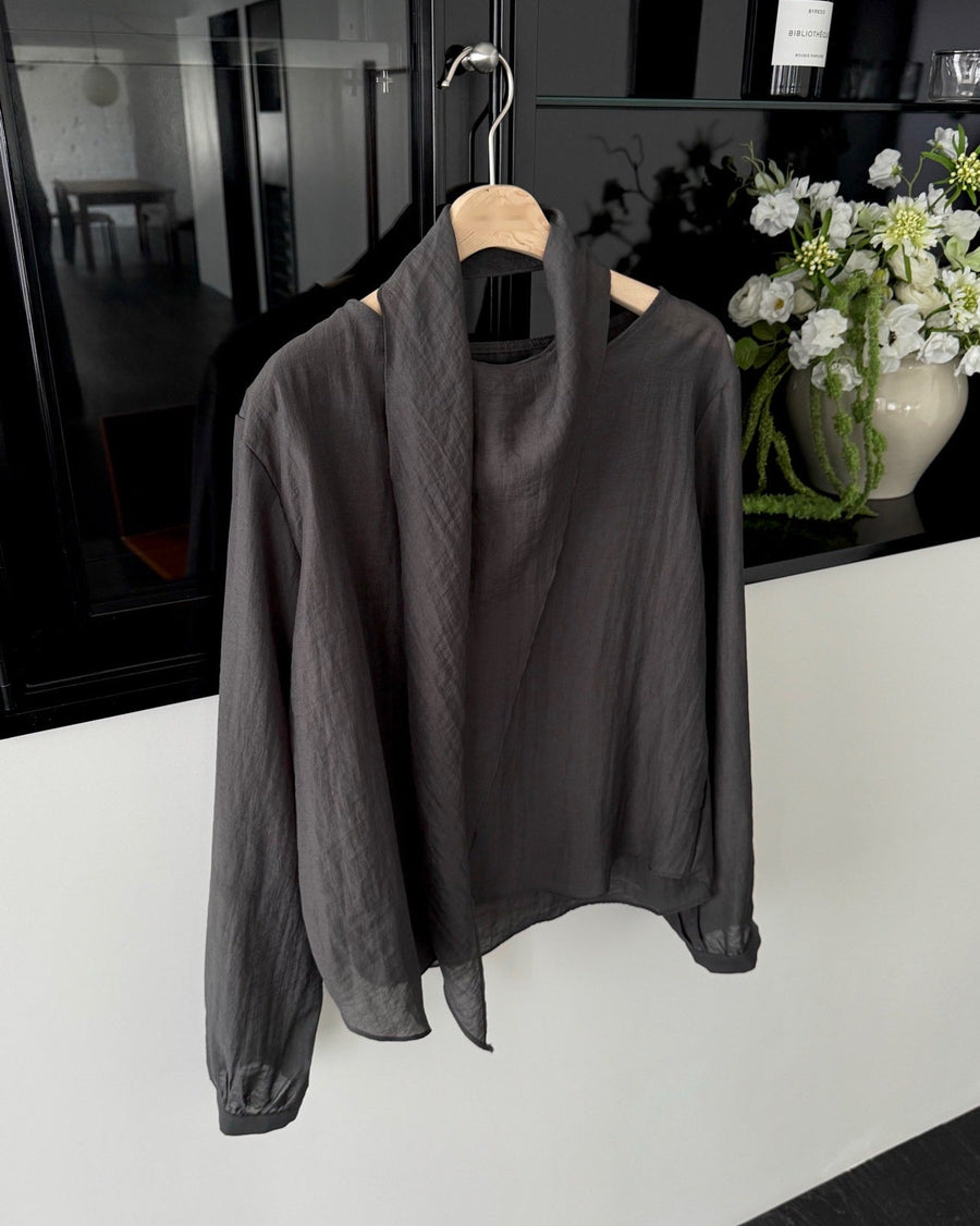 Layered Tie Blouse