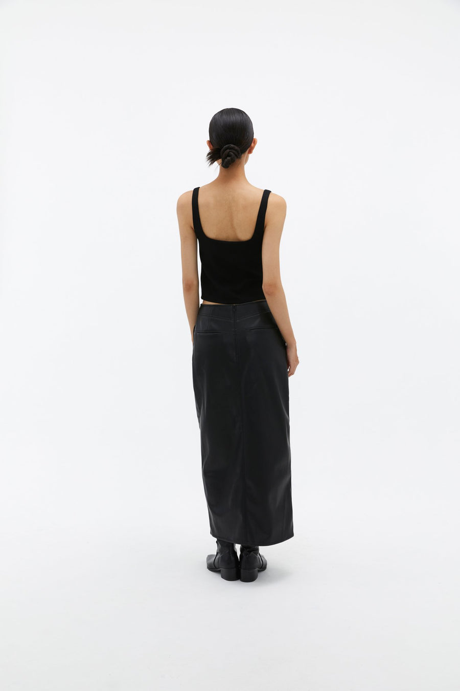 by DOE - Slit Leather Skirt