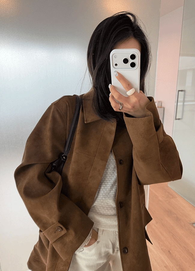 Louise Suede Half Jacket