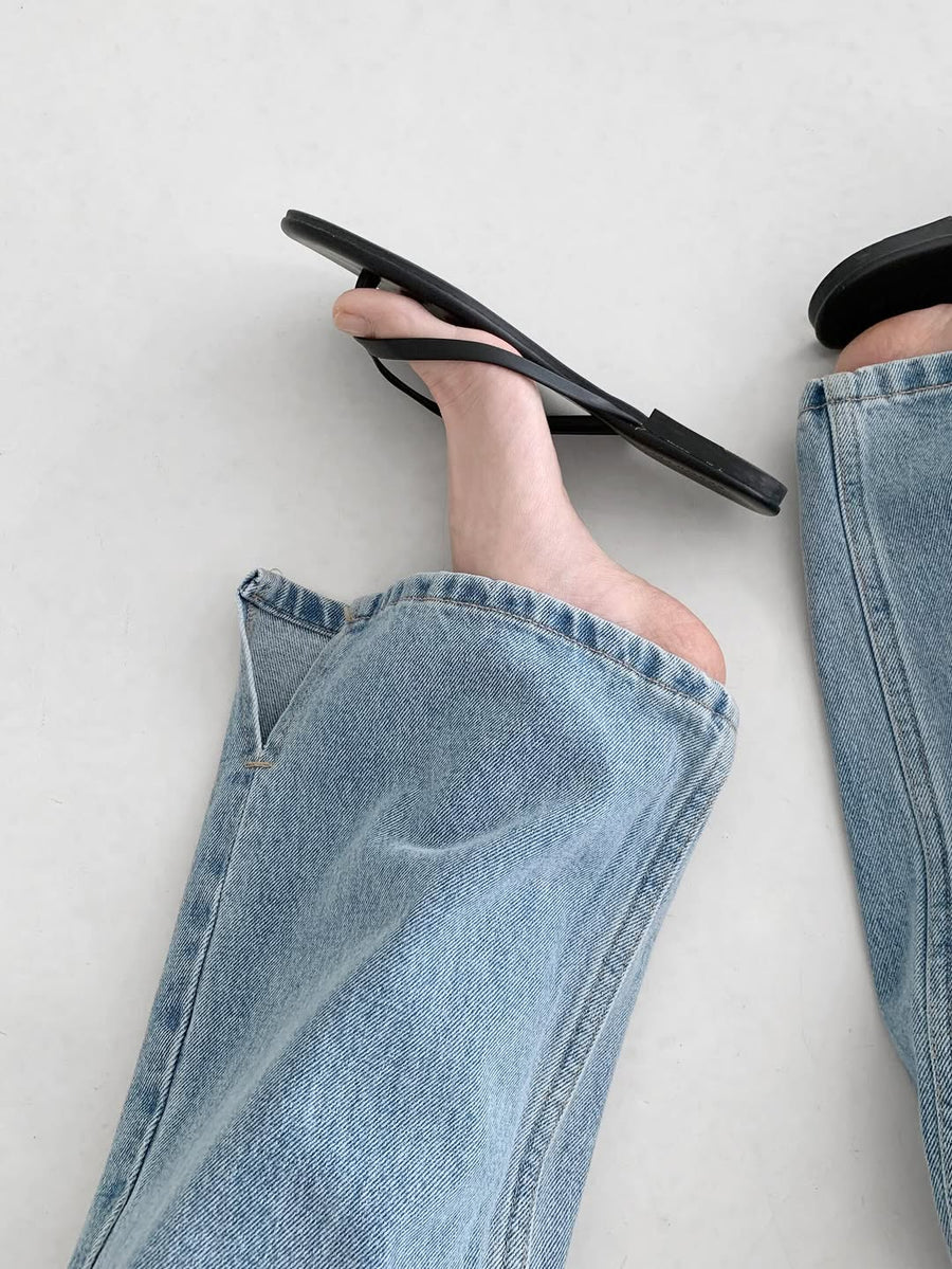 Straight Slit Denim