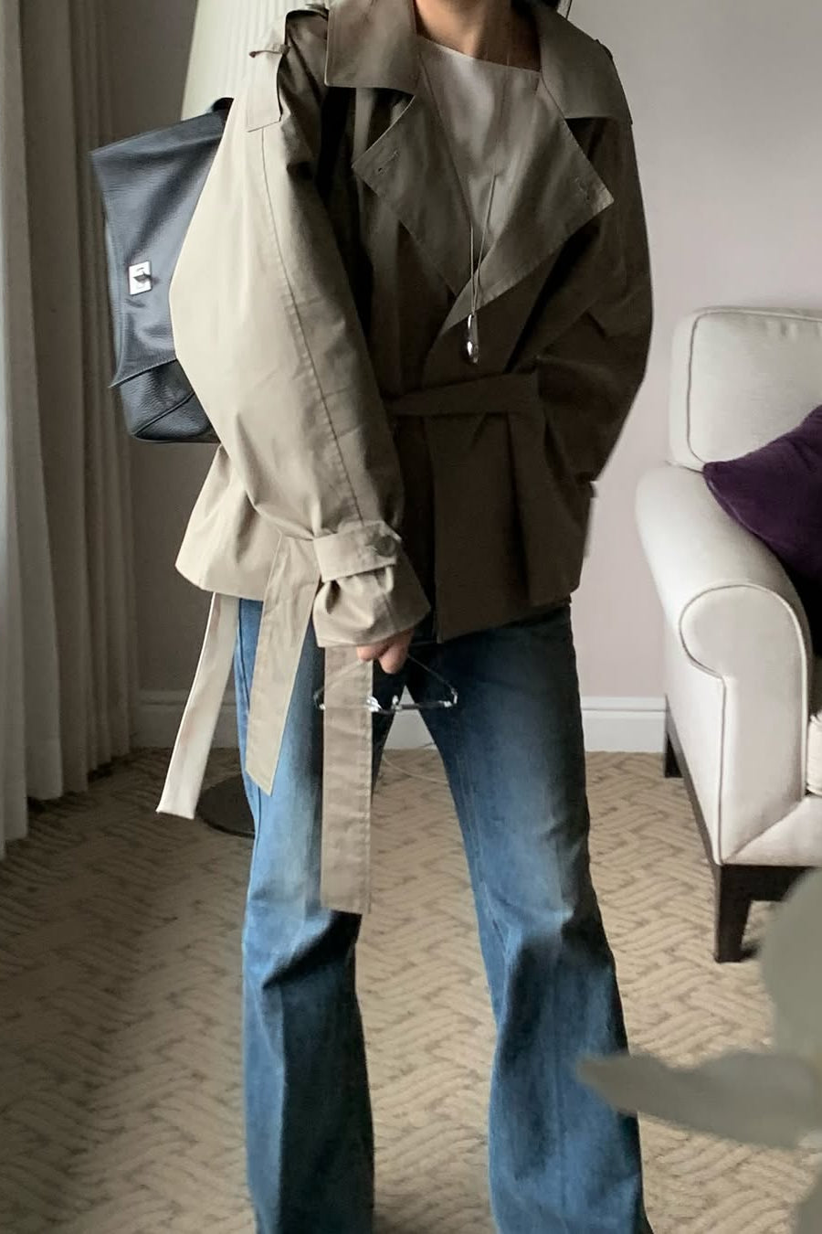 Short Khaki Trench (PREORDER)
