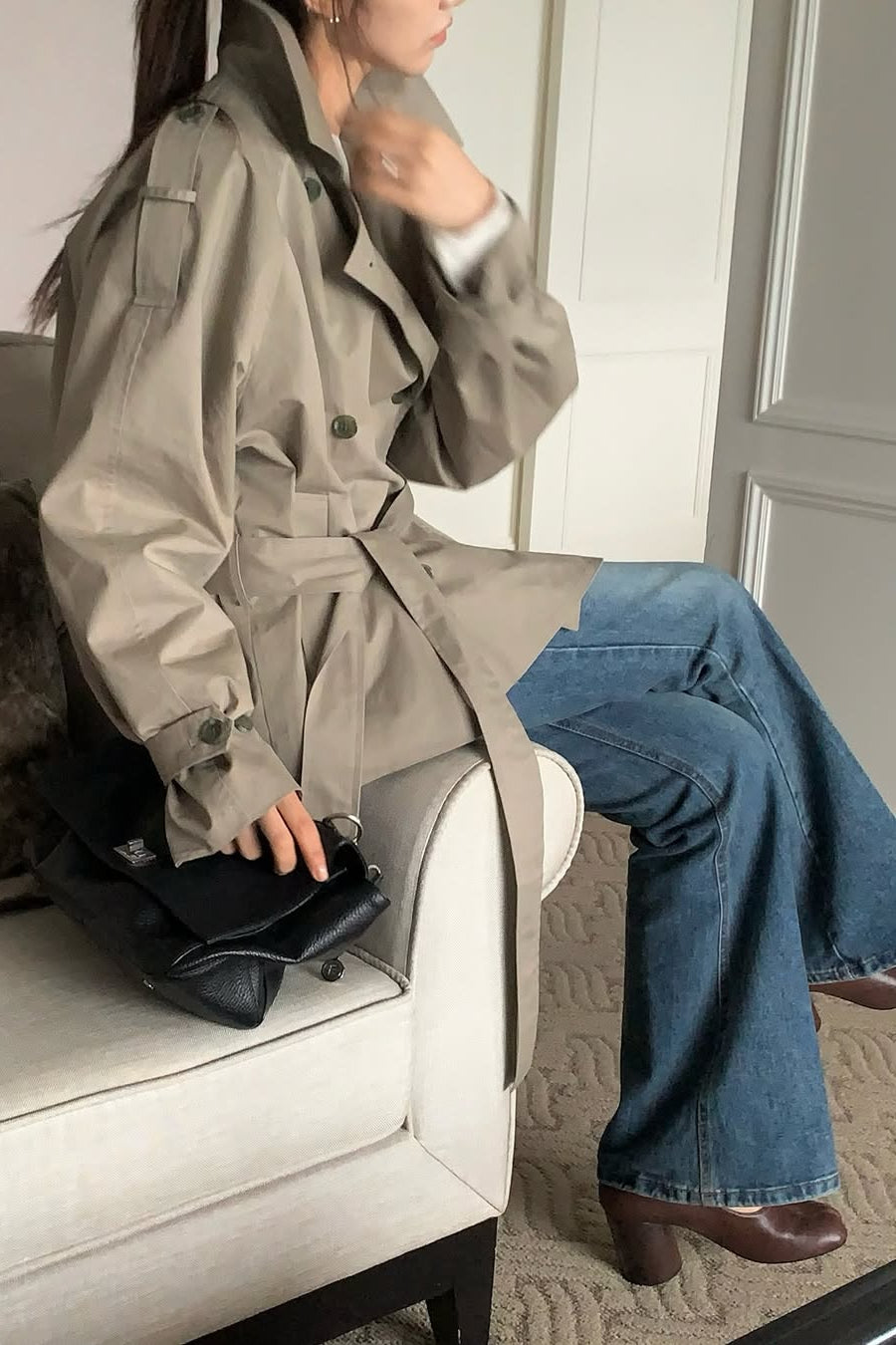 Short Khaki Trench (PREORDER)