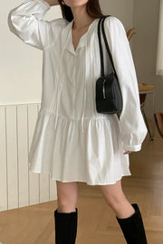 Lune Pintuck Mini Dress