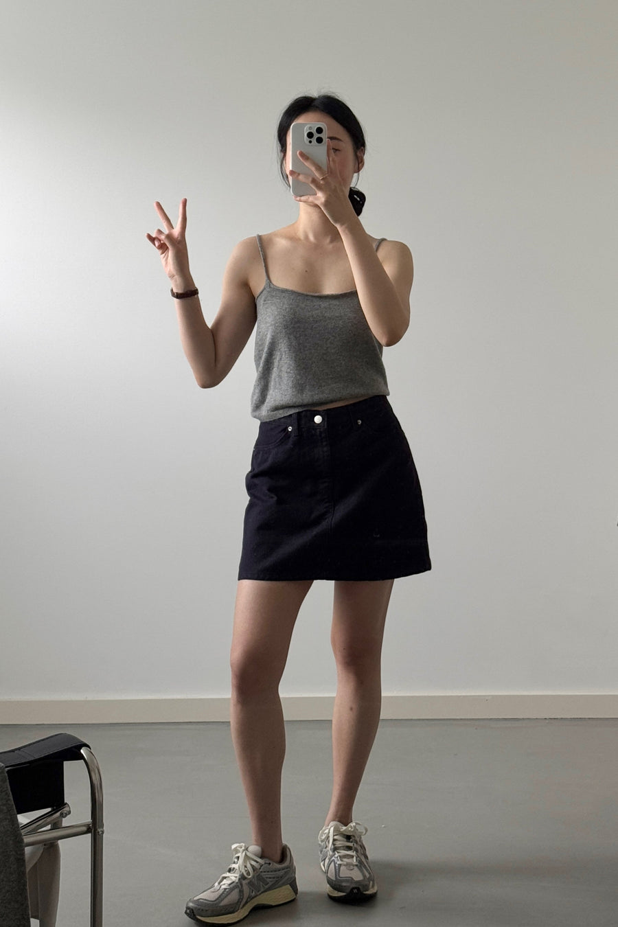 Fan Denim Skirt