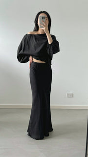 by DOE - Long Slimming Satin Skirt