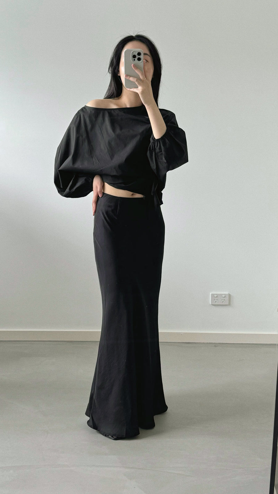 by DOE - Long Slimming Satin Skirt
