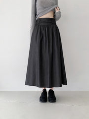 Waist-Detail Flared Skirt (PREORDER)