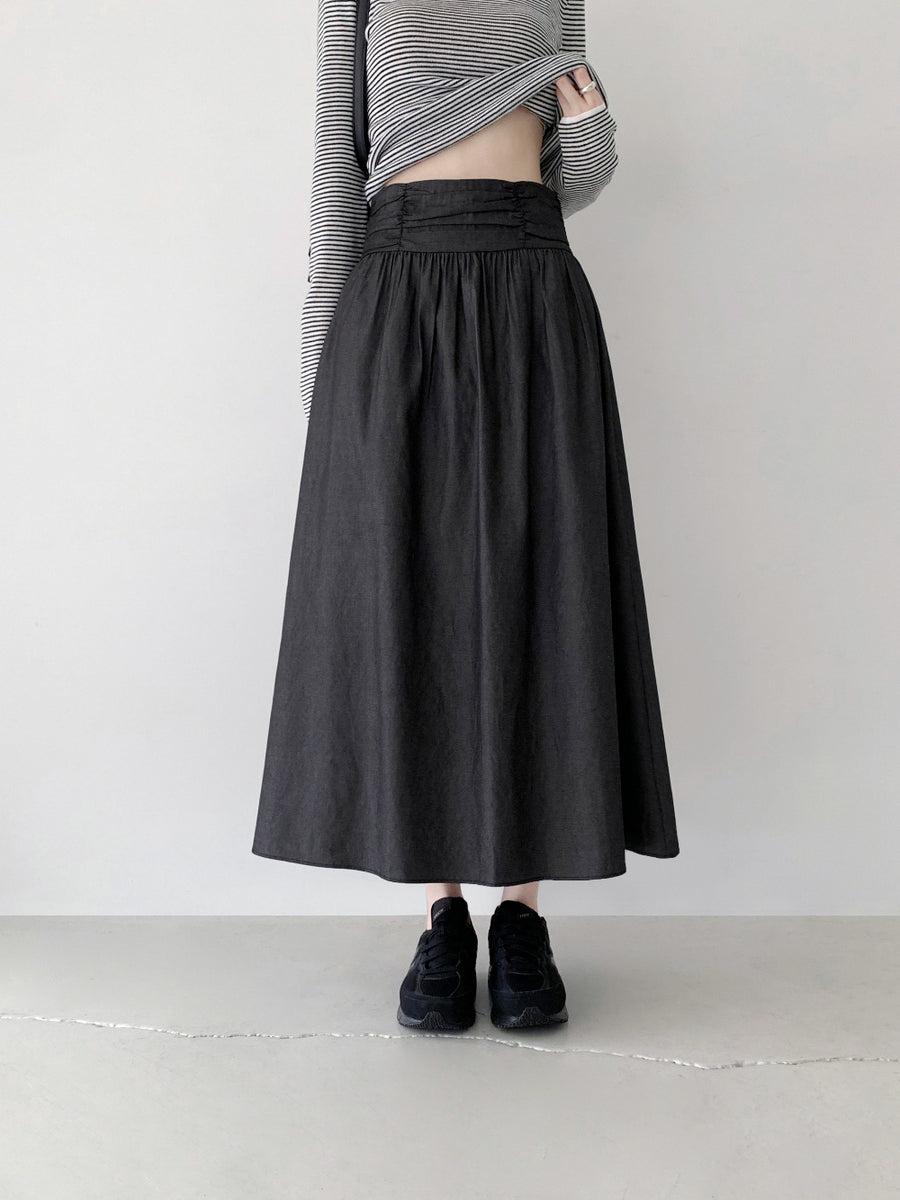 Waist-Detail Flared Skirt (PREORDER)