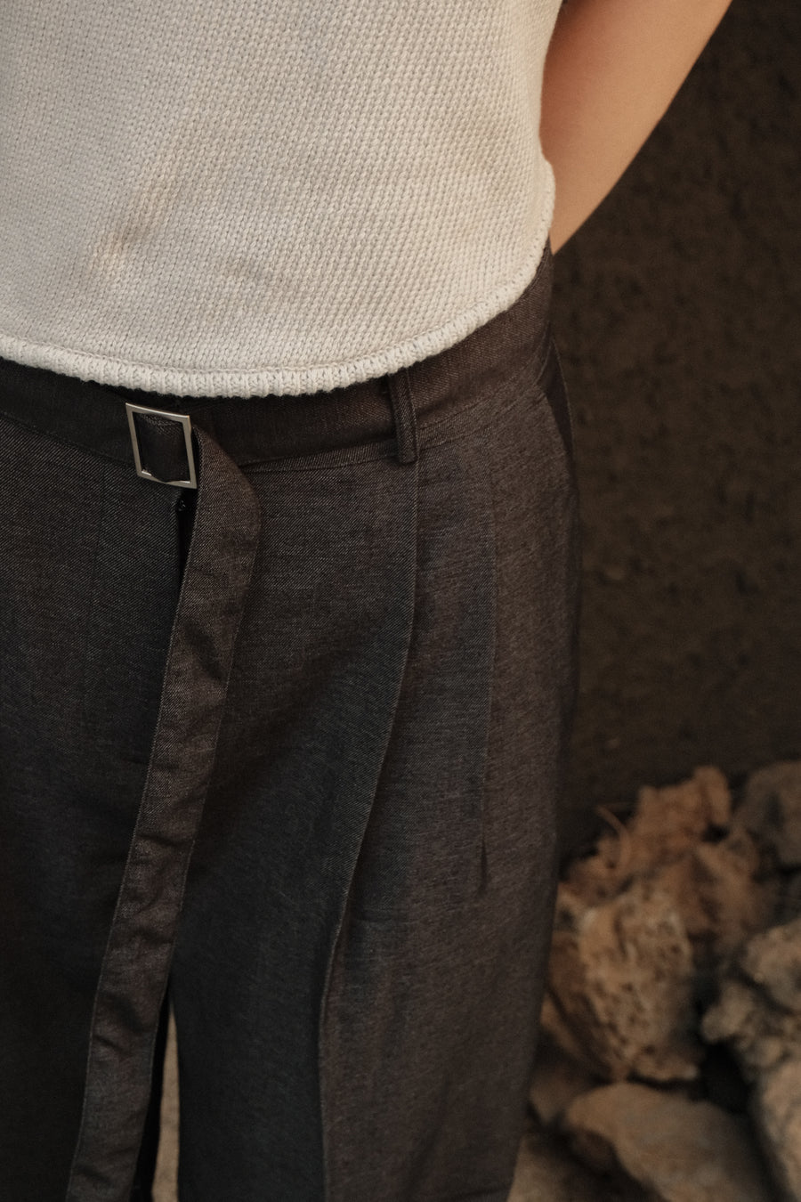 Denim Belt Slacks