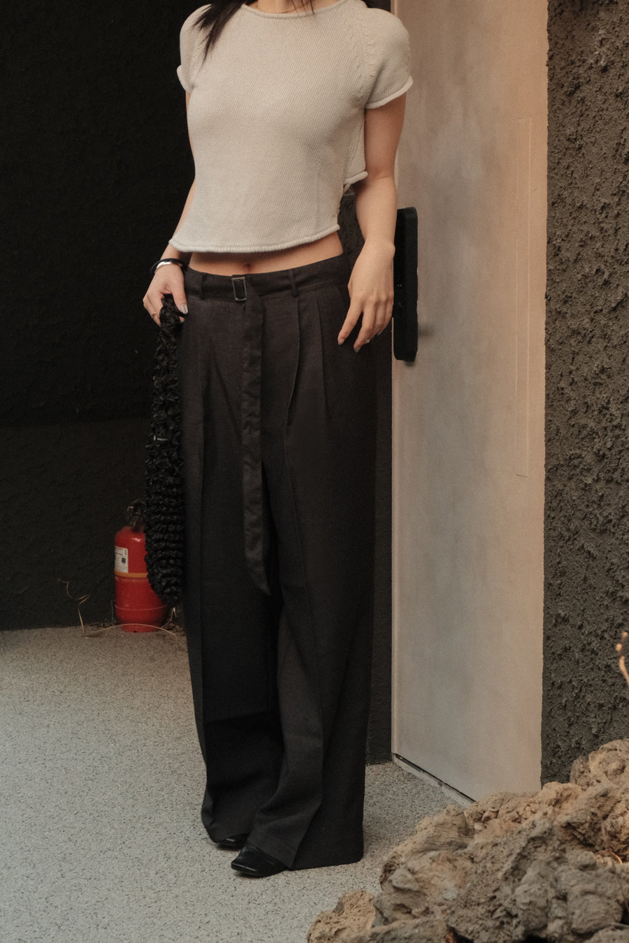 Denim Belt Slacks