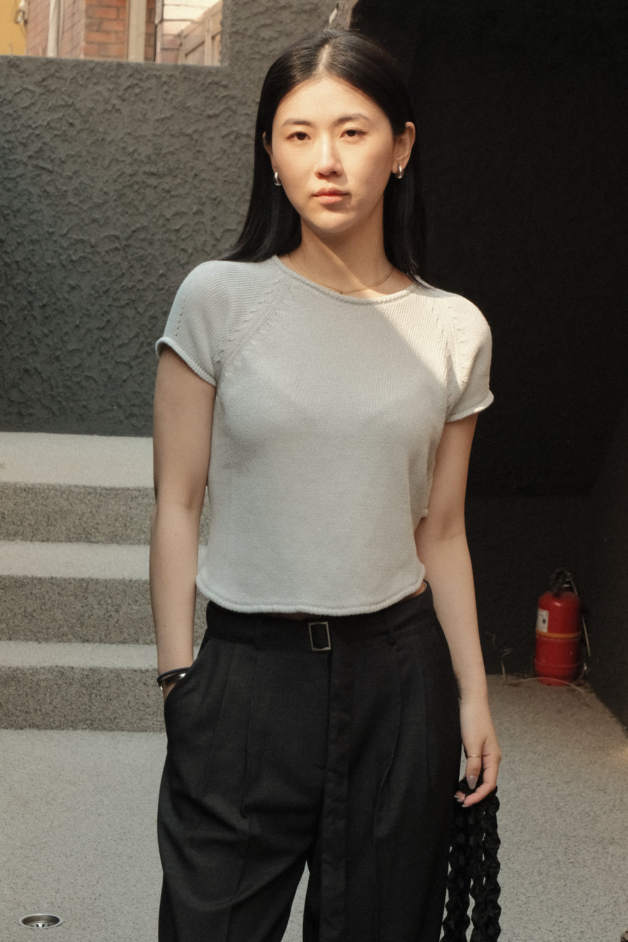 Denim Belt Slacks
